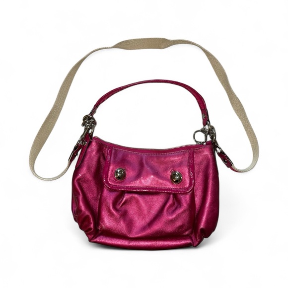 Coach Poppy 2-Way Pink Handbag with Guitar‎ Strap - Picture 3 of 9